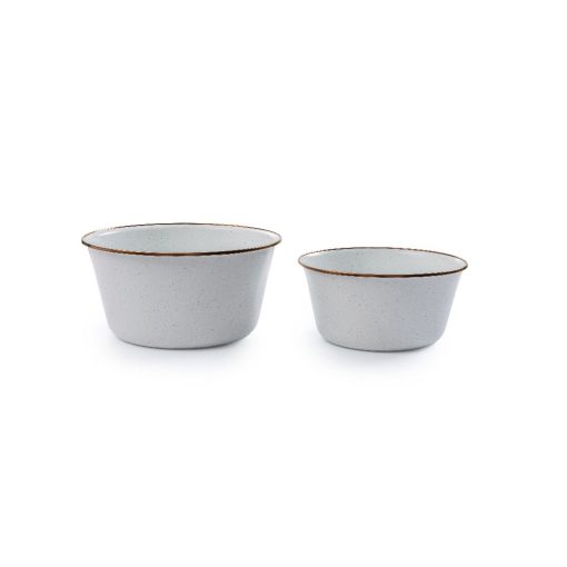 BAREBONES - MIXING BOWL/ENAMEL/SET 2 PCS EGG SHELL - Afbeelding 9