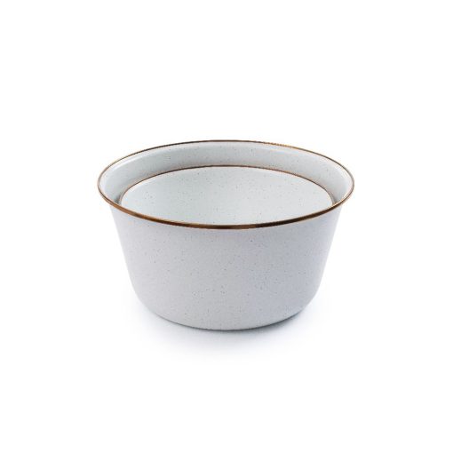 BAREBONES - MIXING BOWL/ENAMEL/SET 2 PCS EGG SHELL - Afbeelding 7