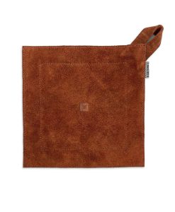 BAREBONES - LEATHER HOT PAD TERRACOTTA