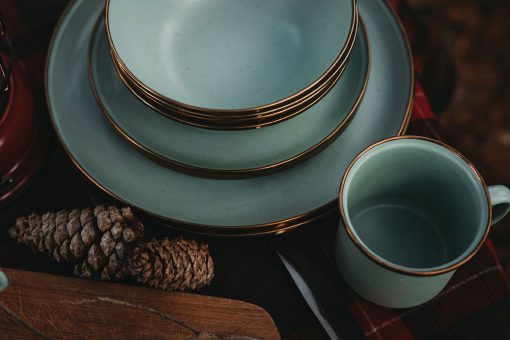 BAREBONES - PLATE/ENAMEL/SET 2 PCS GREEN 27CM - Afbeelding 3