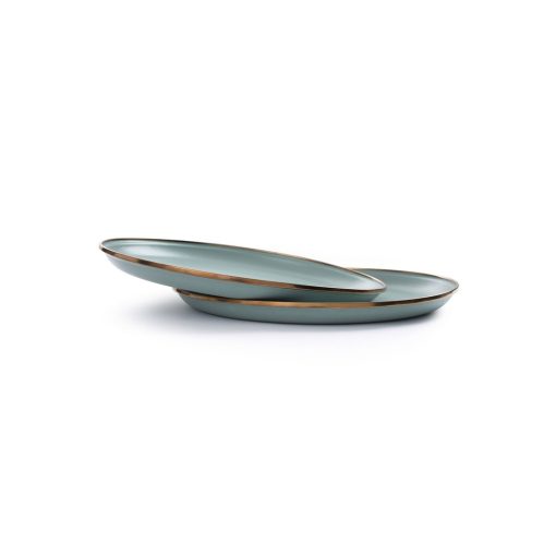 BAREBONES - PLATE/ENAMEL/SET 2 PCS GREEN 27CM