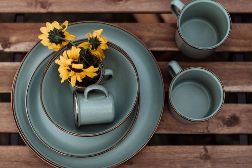 BAREBONES - CUP/ENAMEL/SET 2 PCS GREEN - Afbeelding 2