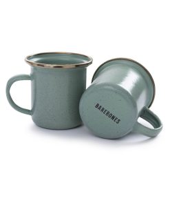 BAREBONES - ESPRESSO CUP/ENAMEL/SET 2 PCS GREEN