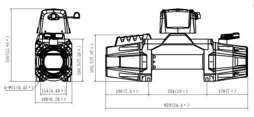 KingOne Winch - BULL-12.0 Synthetic Rope - Afbeelding 4