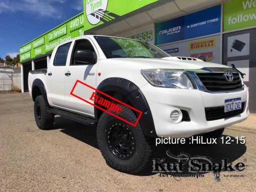 Spatbord verbreders voor Toyota Hilux 2012-2015 standard (face-lift) - 50 mm breed - Front only - Afbeelding 2