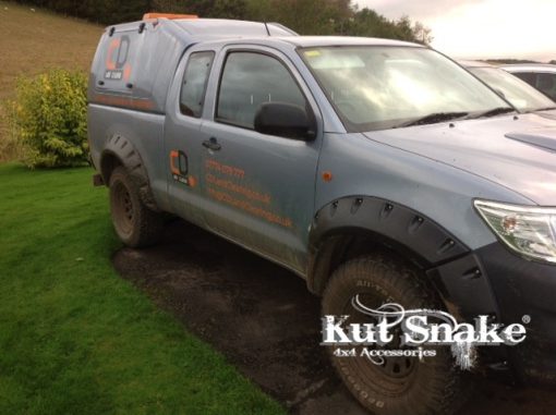 Spatbord verbreders voor Toyota Hilux 2012-2015 monster (face-lift) - 95 mm breed - Front only - Afbeelding 2