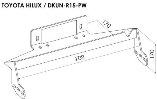 Steeler - Hidden winch mounting plate (narrower) - Toyota Hilux (2015 - 2018) - Afbeelding 3