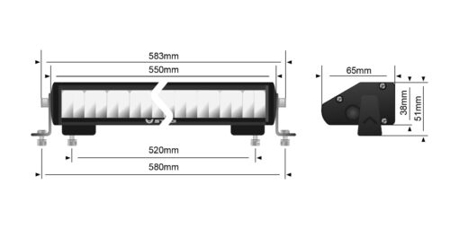 STEDI - ST1K 21.5" E-Mark LED Light Bar / Yellow - Afbeelding 9