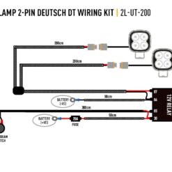 Alternative view of Lazer Lights - Two-lamp wiring kit / 2-pin / Deutsch DT / 12V