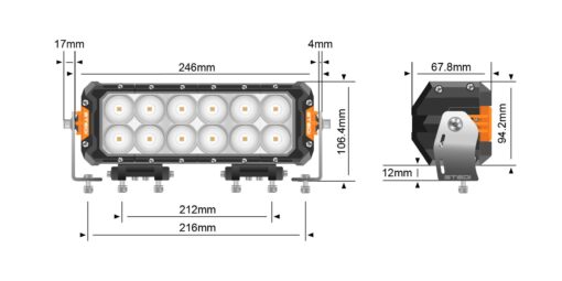 STEDI - ST3303 PRO 11" Double Row Ultra High Output LED Light Bar - Afbeelding 11