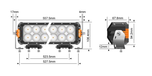 STEDI - ST3303 PRO 23" Double Row Ultra High Output LED Light Bar - Afbeelding 11