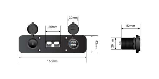 STEDI - Anderson Flush Mount / Cigarette USB - Afbeelding 7