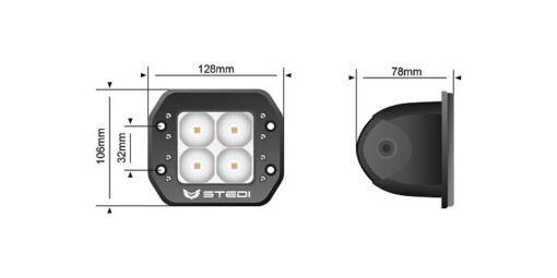 STEDI - C-4 Black Edition Flush Mount Led Light Cube | Flood - Afbeelding 11