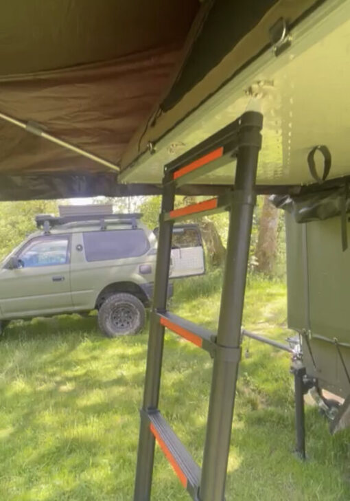 KOALA CREEK® TEIDE 160L-V2 daktent donker grijs met overdekte instap - Afbeelding 4