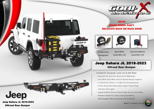 Gobi-X - Rear Bumper Jeep Wrangler JL (2018-2023) - Afbeelding 3