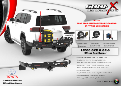 Gobi-X - Rear Bumper Toyota Land Cruiser 300 series (2023-) - Afbeelding 4