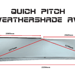 Quick Pitch - Weathershade 180° Awning / 2.6m - Afbeelding 5