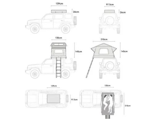 Wild Land - Air Cruiser 140 daktent - Afbeelding 5