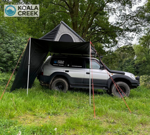 KOALA CREEK® FREEDOM daktent luifel grijs 400x220 cm. Rip-Stop polyester/katoen