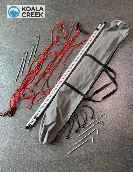 KOALA CREEK® FREEDOM daktent luifel grijs 400x220 cm. Rip-Stop polyester/katoen - Afbeelding 8
