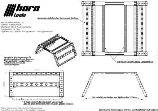 Horntools - B-Rack bed rack - Afbeelding 21