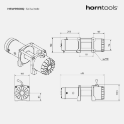 Horntools - Elektrische lier 4,3 ton Alpha Quick Compact - Afbeelding 3