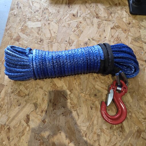 Synthetisch liertouw 10mm x 28m met heavy duty lierhaak - Afbeelding 2