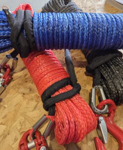 Synthetisch liertouw 10mm x 28m met heavy duty lierhaak