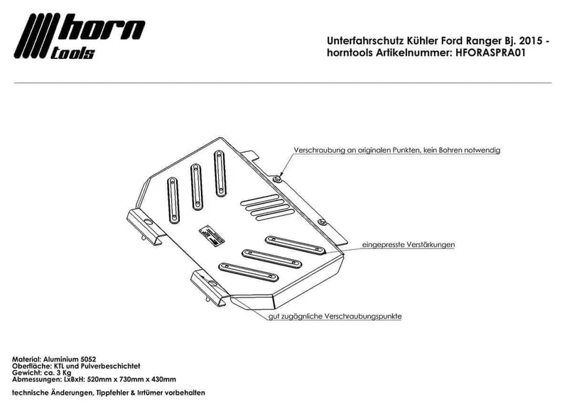 Horntools - Skid plates Ford Ranger 2011-2022 - Afbeelding 3