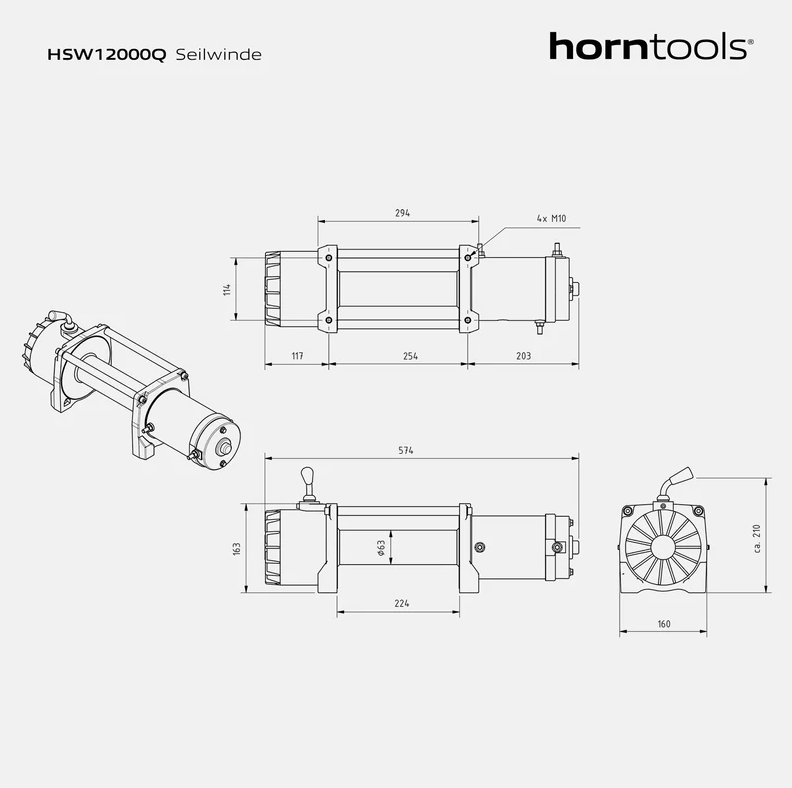 Horntools - Elektrische lier 5,4 ton Alpha Quick - Afbeelding 10