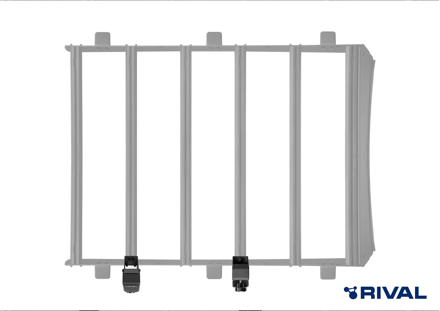RIVAL - Modular Roof Rack Hi-Lift Jack Brackets (side mount) - Afbeelding 3