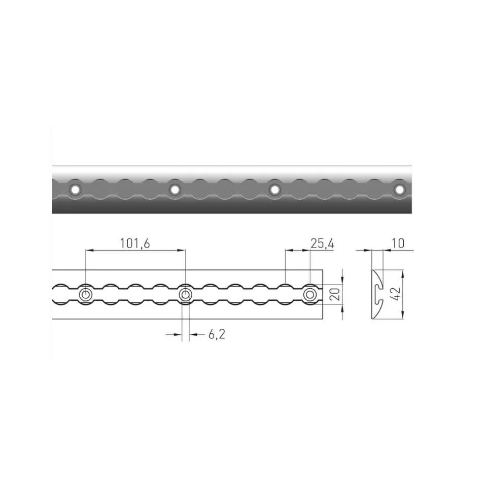 Airline rails - Opbouw afgerond / ALU - Afbeelding 3